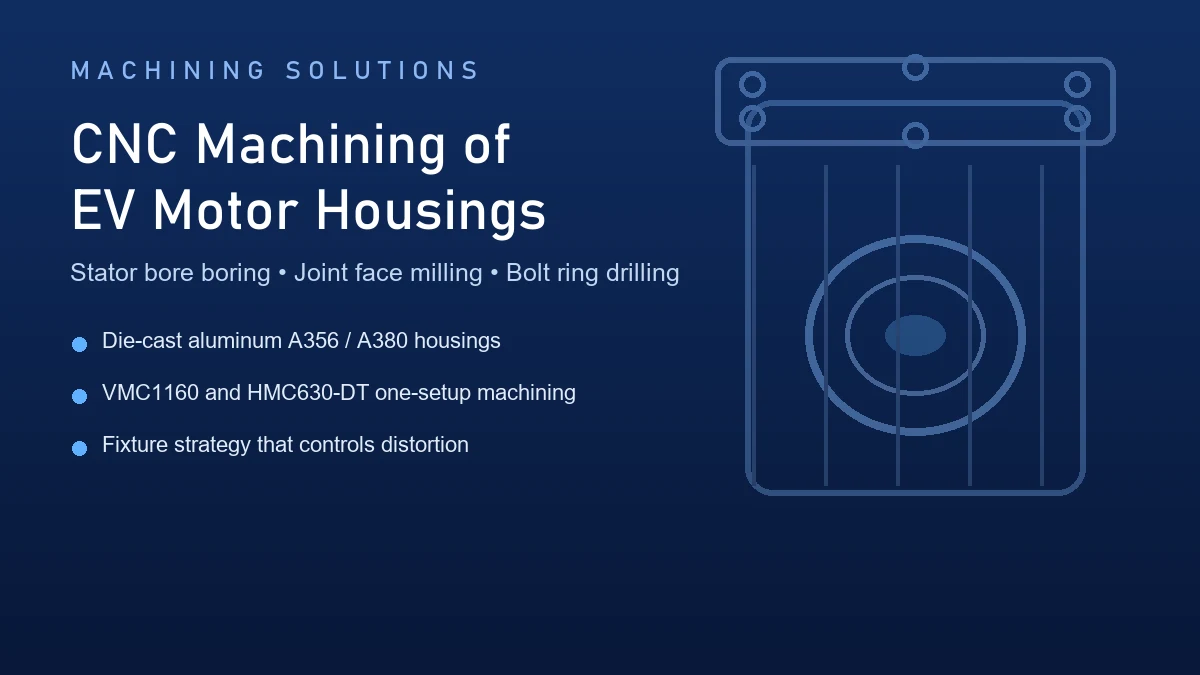 CNC machining guide for EV motor housings - aluminum housing boring and drilling