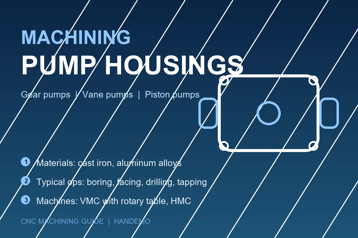 CNC machining guide for pump housings - gear pump body boring and drilling
