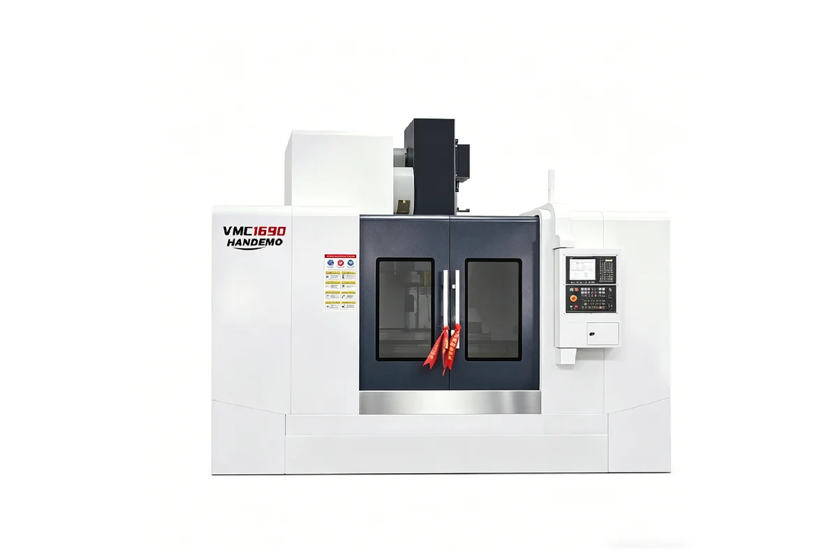VMC1690 heavy-duty vertical machining center with BT50 spindle, full enclosure and side-mounted control panel
