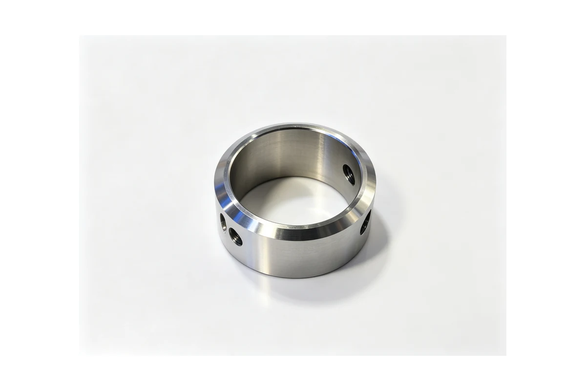 Machined stainless hygienic clamp ferrule with a turned groove for a clamp gasket