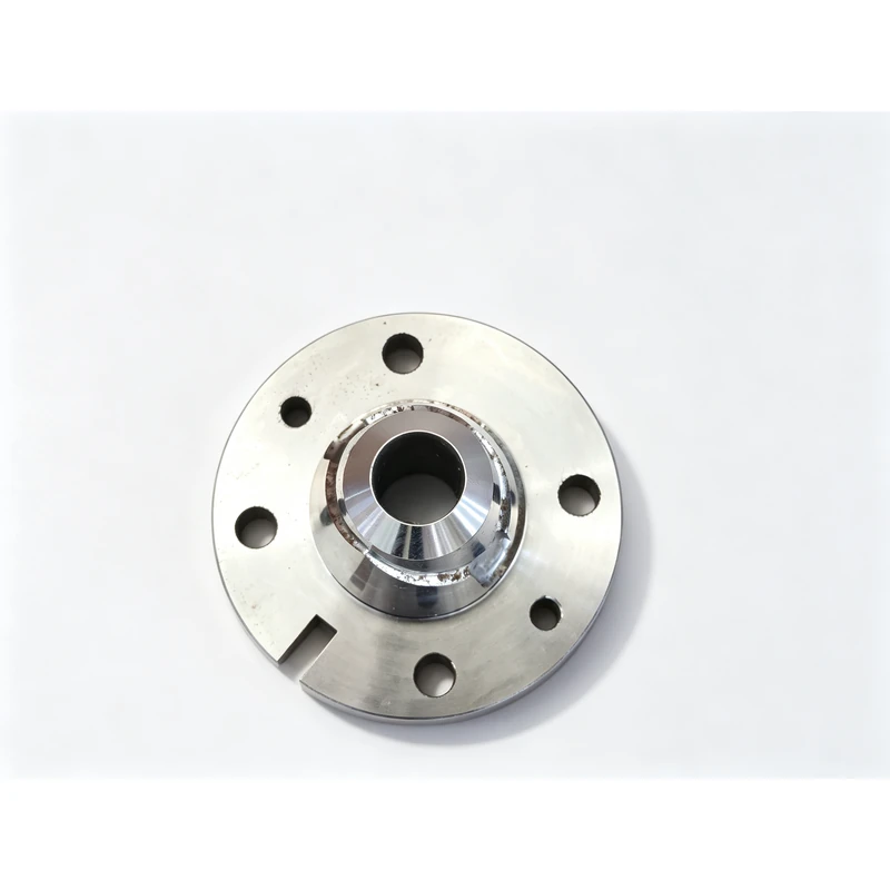 Finished hub flange with pilot bore and bolt pattern