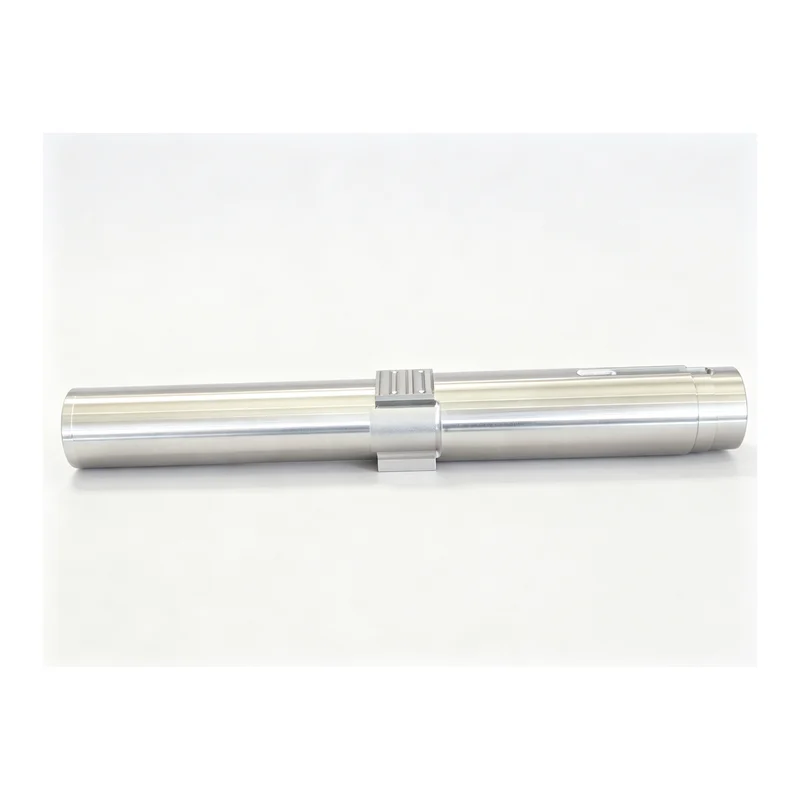 Turned piston rod with stepped diameters, a keyway and a chamfered end