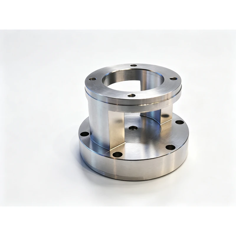 Machined wheel hub with mounting face, pilot diameter and bolt circle