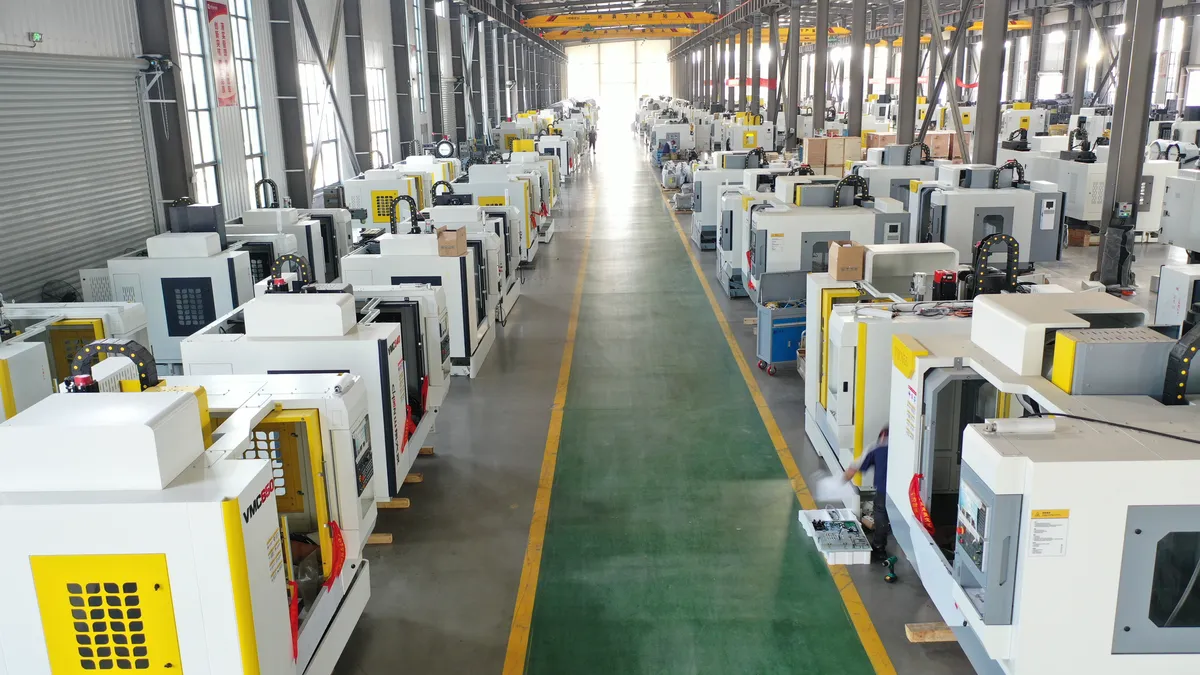 Handemo CNC factory workshop where flange bearing housing programs are machined